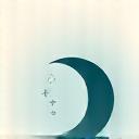 Peaceful moon and stars icon representing sleep and calm