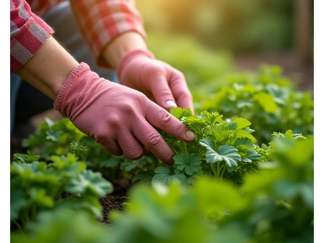 A person tending to a lush, healthy garden, symbolizing proactive health and longevity. Green hues dominate, conveying natural growth and preventative care.