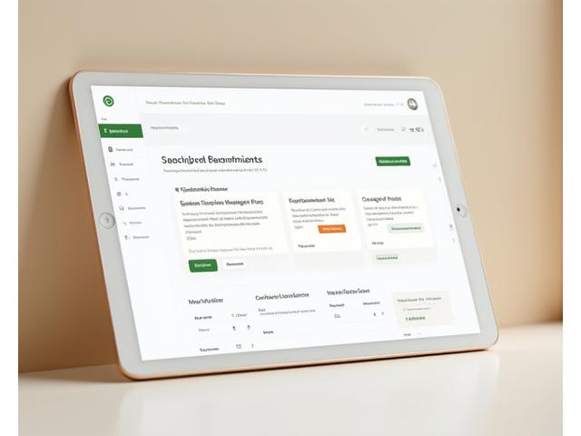 A clean, intuitive dashboard interface on a tablet, showing options to 'Skip Month', 'Change Plan', 'Update Profile', and 'View Past Boxes' for a Verdant Bloom Collective subscription.